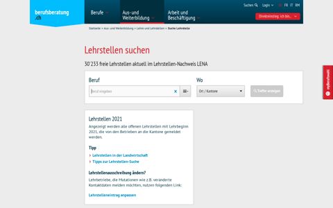 Suche Lehrstelle - berufsberatung.ch
