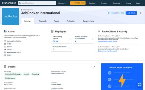 JobRocker International - Crunchbase Company Profile ...