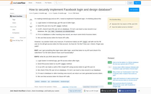 How to securely implement Facebook login and design ...