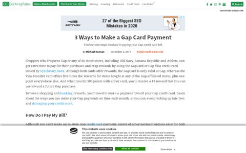 Pay Your Gap Credit Card - GOBankingRates