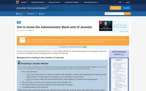 J1.5:Get to know the Administrator Back-end of Joomla ...