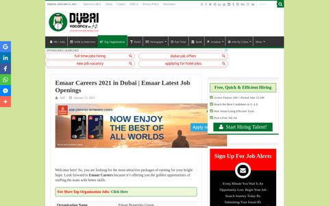 Emaar Careers 2020 in Dubai | Emaar Latest Job Openings