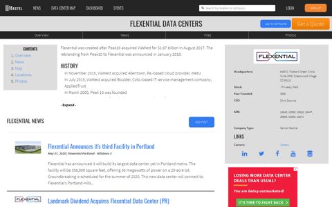 Flexential Data Center Locations - Baxtel