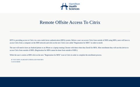 HHS Remote Access