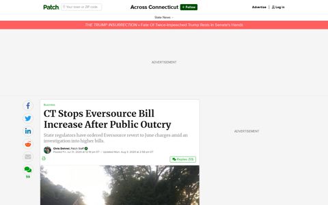 CT Stops Eversource Bill Increase After Public Outcry | Across ...