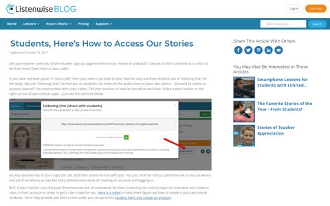 Students, Here's How to Access Our Stories - Listenwise Blog