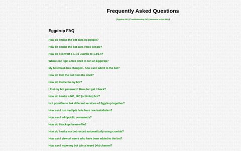 frequently asked questions - egghelp.org