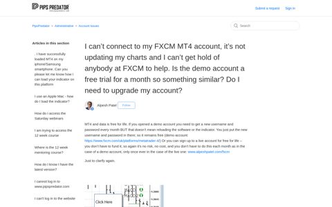 I can't connect to my FXCM MT4 account, it's not updating my ...
