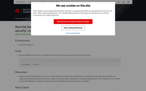 Red Hat Satellite 6 Web UI is inaccessible after running the ...