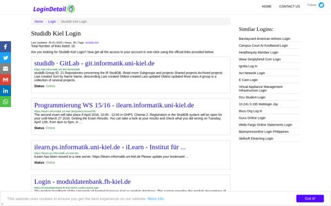 Studidb Kiel Login studidb · GitLab - git.informatik.uni-kiel.de ...