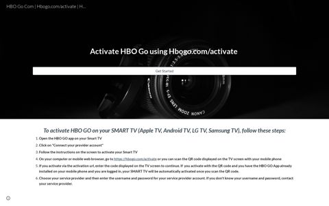 HBO Go Com | Hbogo.com/activate | Hbogo Login