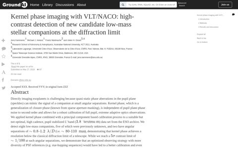 Kernel phase imaging with VLT/NACO: high-contrast detection ...