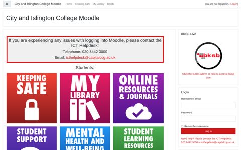 City and Islington College Moodle