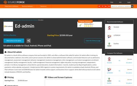Ed-admin Reviews and Pricing 2020 - SourceForge