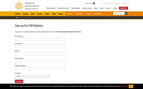 Sign up for FLW Updates | World Resources Institute