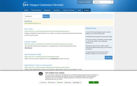 Blackboard - Home | Glasgow Caledonian University ...