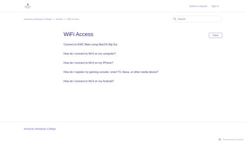 WiFi Access – Kentucky Wesleyan College