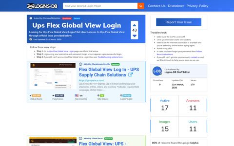Ups Flex Global View Login - Logins-DB