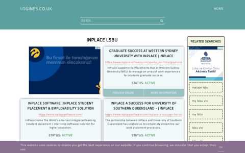 inplace lsbu - General Information about Login - Logines.co.uk