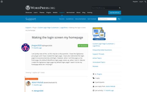 Making the login screen my homepage | WordPress.org