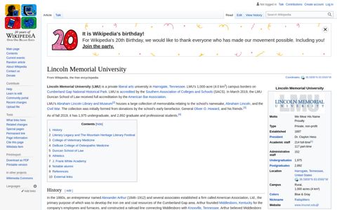 Lincoln Memorial University - Wikipedia