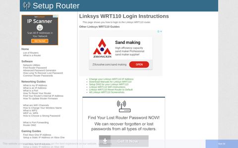 How to Login to the Linksys WRT110 - SetupRouter