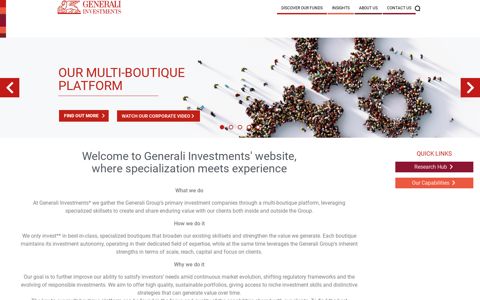 Generali Investments | Where specialization meets experience