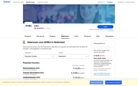 Salarissen voor HOBIJ in Nederland | Indeed.com