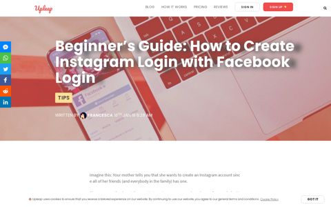 How to Create Instagram Login with Facebook Login - Upleap