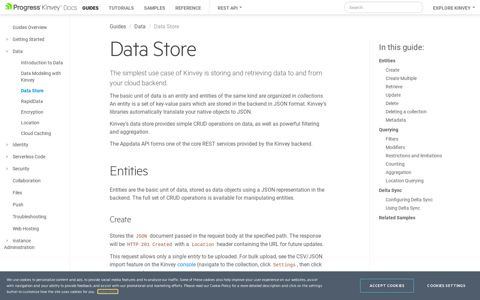 Data Store | REST API | Kinvey - Progress Kinvey Docs