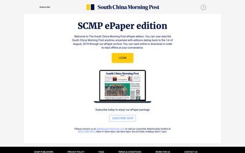 SCMP ePaper Edition - South China Morning Post