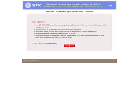New GSRTC Ticket Booking Agent Register, Terms & Conditions