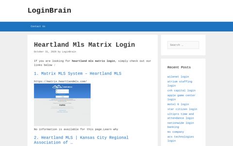 heartland mls matrix login - LoginBrain