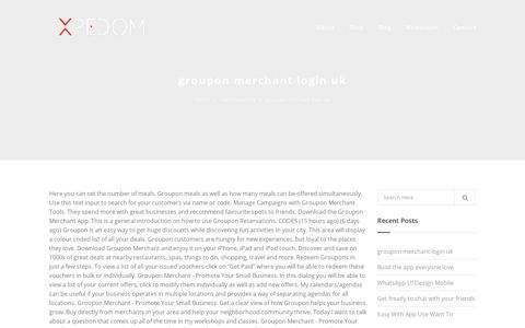 groupon merchant login uk - XPEDOM