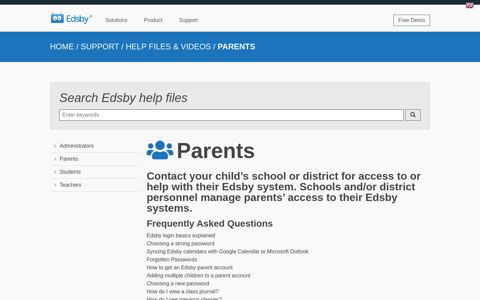 Parents Help | Edsby