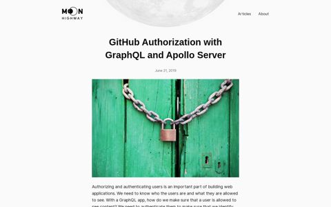 GitHub Authorization with GraphQL and Apollo Server