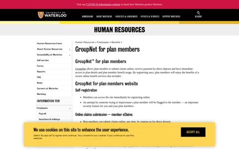 GroupNet for plan members | Human Resources | University of ...