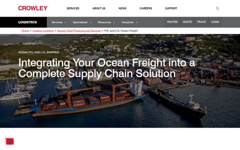 Crowley Logistics | FCL and LCL Ocean Freight