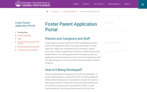 Foster Care Provider Portal | Washington State Department of ...