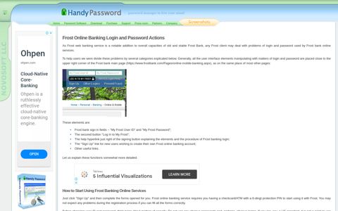 Frost Online Banking Login and Password Actions