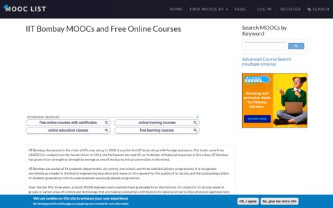 IIT Bombay Free Online Courses and MOOCs | MOOC List