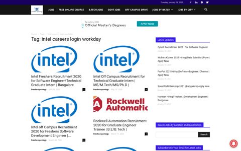 intel careers login workday | Fresher Openings