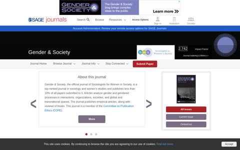 Gender & Society: SAGE Journals