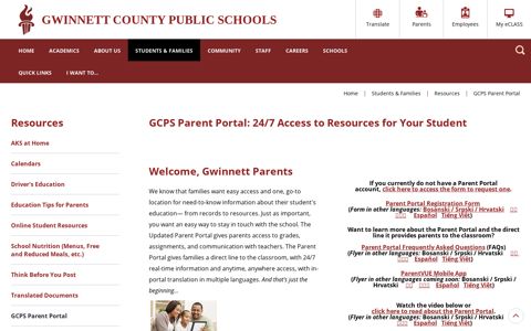 Resources / GCPS Parent Portal