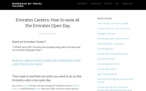 Emirates Careers: How to Wow at the Emirates Open Day