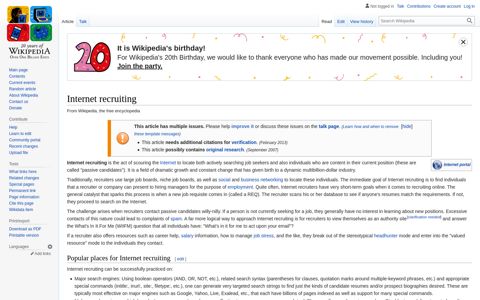 Internet recruiting - Wikipedia