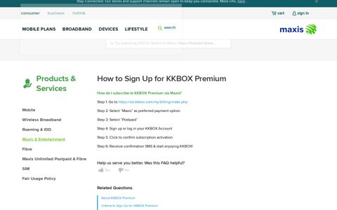 How To Sign Up For KKBOX Premium? | Maxis