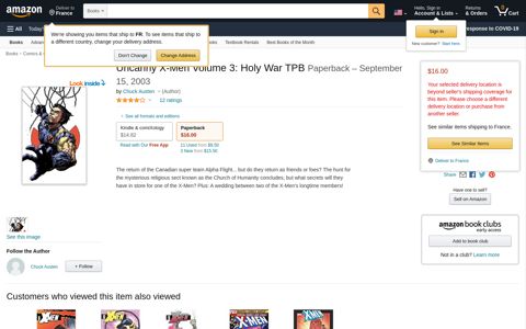 Uncanny X-Men Volume 3: Holy War TPB ... - Amazon.com