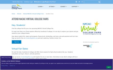 Student Fairs - NACAC National College Fairs