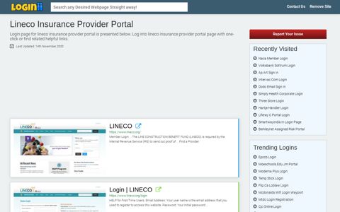 Lineco Insurance Provider Portal - Loginii.com